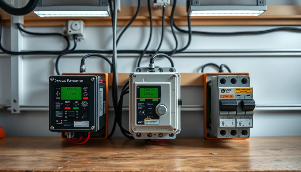 Comparatif visuel entre délestage dynamique, statique et aucune protection sur une installation électrique