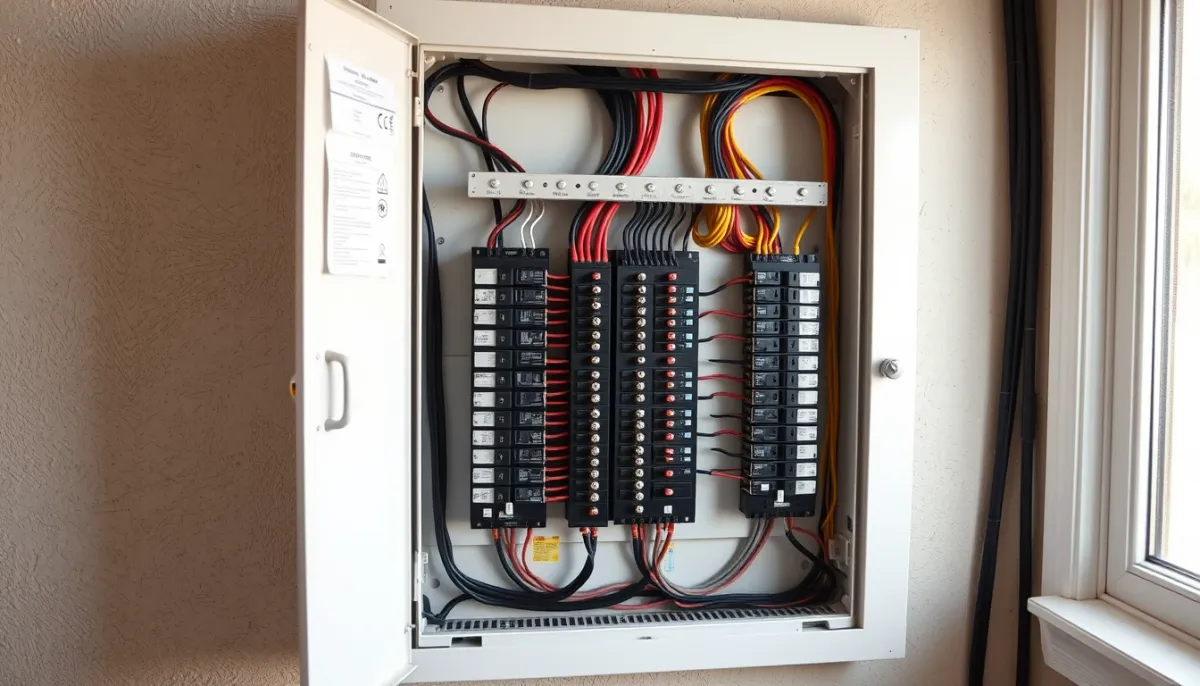 Tableau électrique avec sous-panneau de secours pour circuits prioritaires